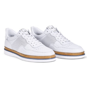 White calf leather sneakers