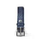 Blue printed calfskin Belt
