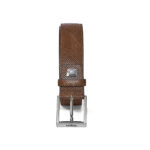 Chestnut printed calfskin belt