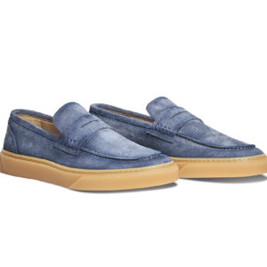 Mocassino 13760 in pelle scamosciata lavata jeans