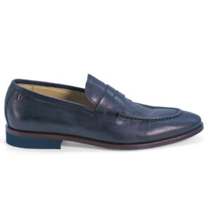 Loafers 32627 in blue calfskin