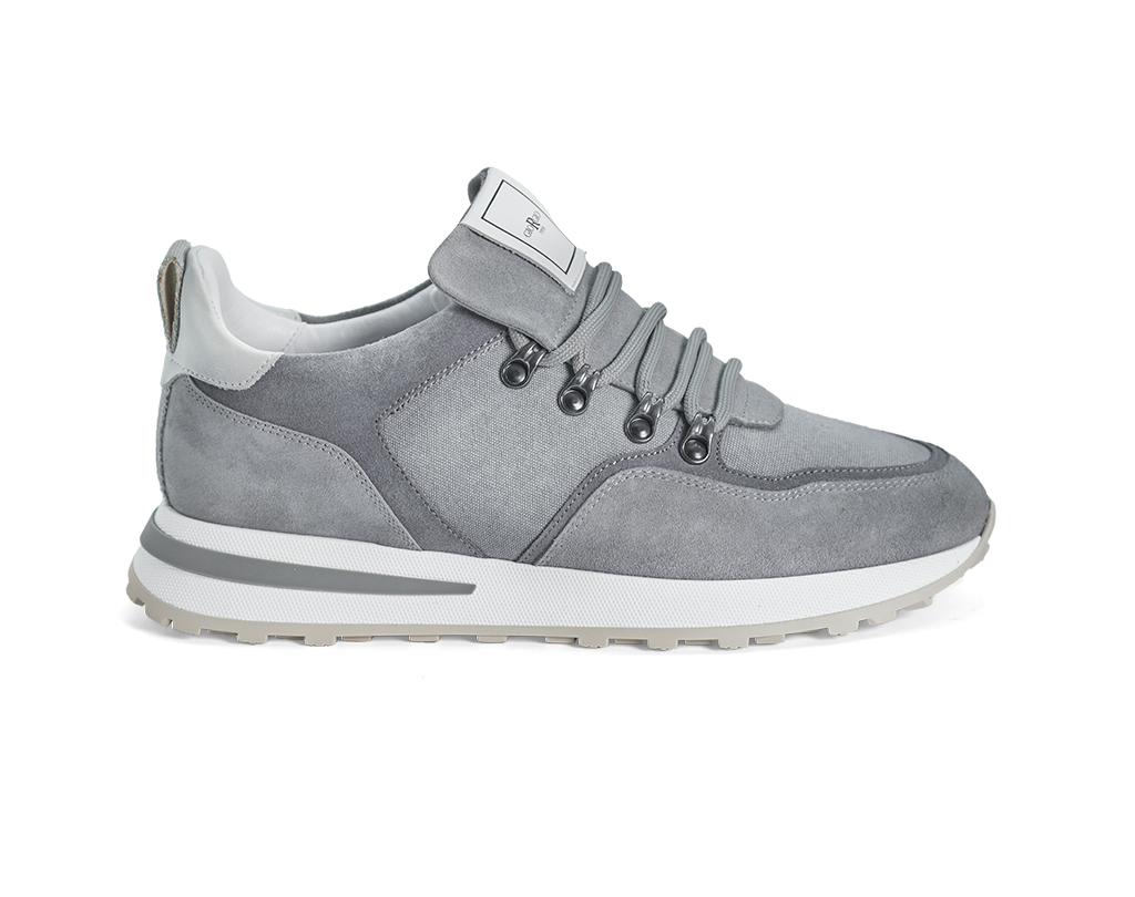 Sneakers 578114 in grey suede with inserts