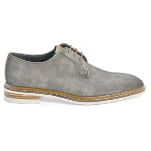 Derby 85811 in taupe printed suede