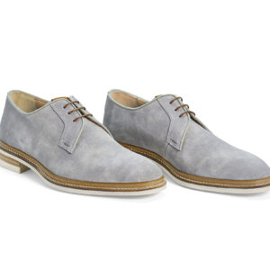 Derby 85811 in light blue printed suede