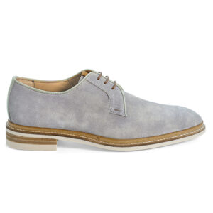 Derby 85811 in light blue printed suede