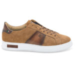 Cognac suede calfskin Sneakers with inserts