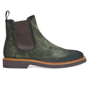 Chelsea 32701 in dark green washed suede