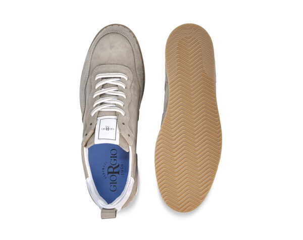 Beige suede Sneakers with inserts