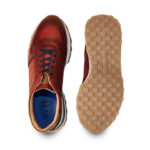 Red calfskin Sneakers with inserts