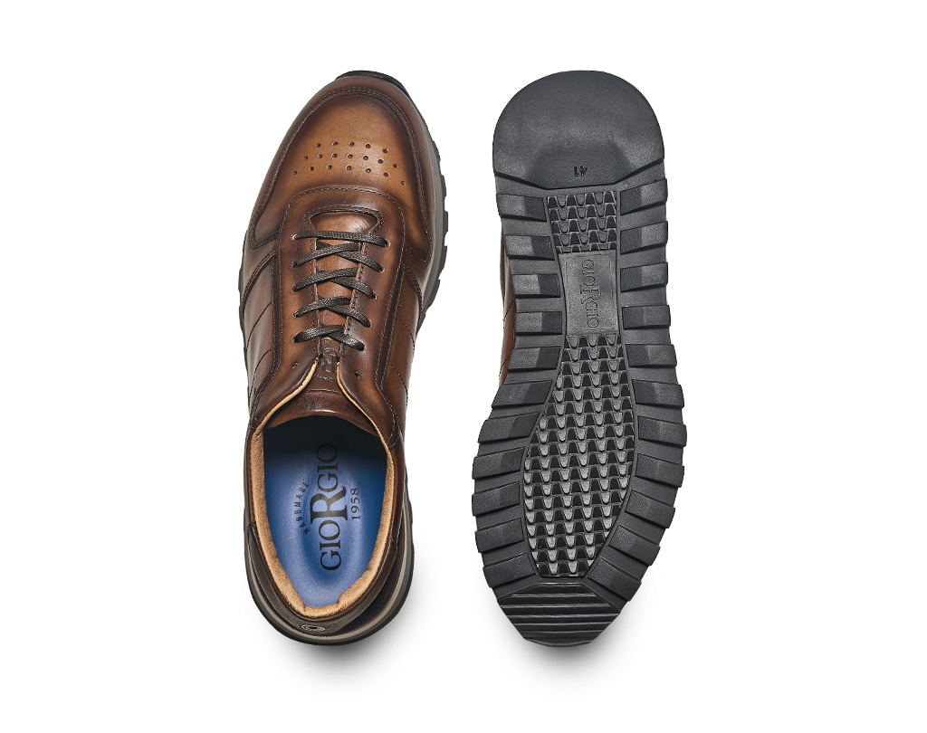 Brown calfskin Sneakers with inserts