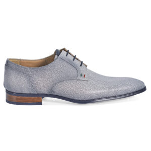 Derby 964183 in grey printed calfskin