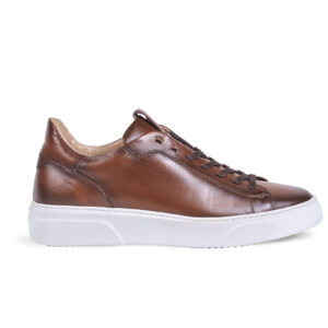 Brown calf leather sneakers